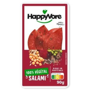 Salami au poivre végétal & gourmand, HappyVore (90 g)