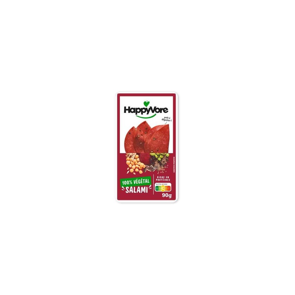 Salami au poivre végétal & gourmand, HappyVore (90 g)