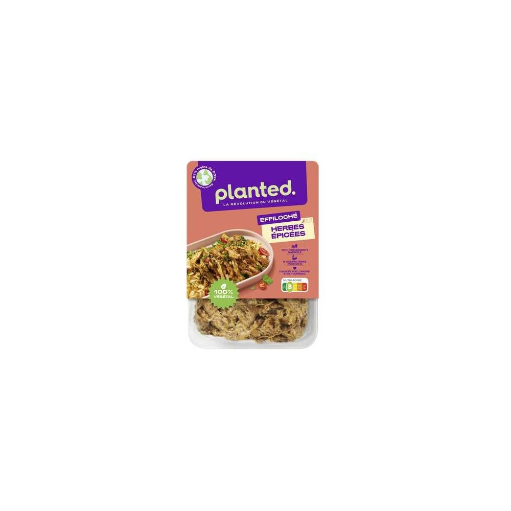 Effiloché végétal "Pulled-plant" aux herbes épicées, Planted (160 g)