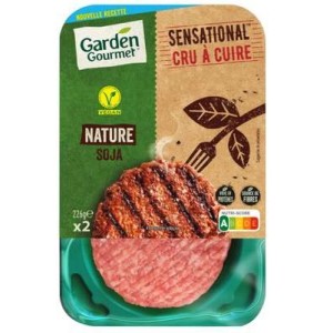 Steak cru soja et blé à griller Le Bon Végétal, Herta (x 2, 226 g)