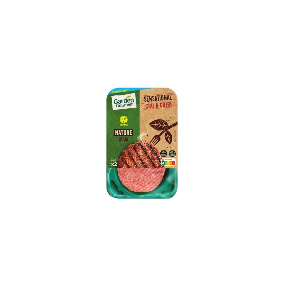 Steak cru soja et blé à griller Le Bon Végétal, Herta (x 2, 226 g)