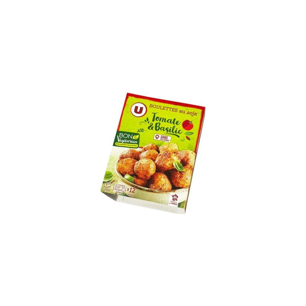Boulettes au soja tomate et basilic, U Bon & Végétarien (200 g)