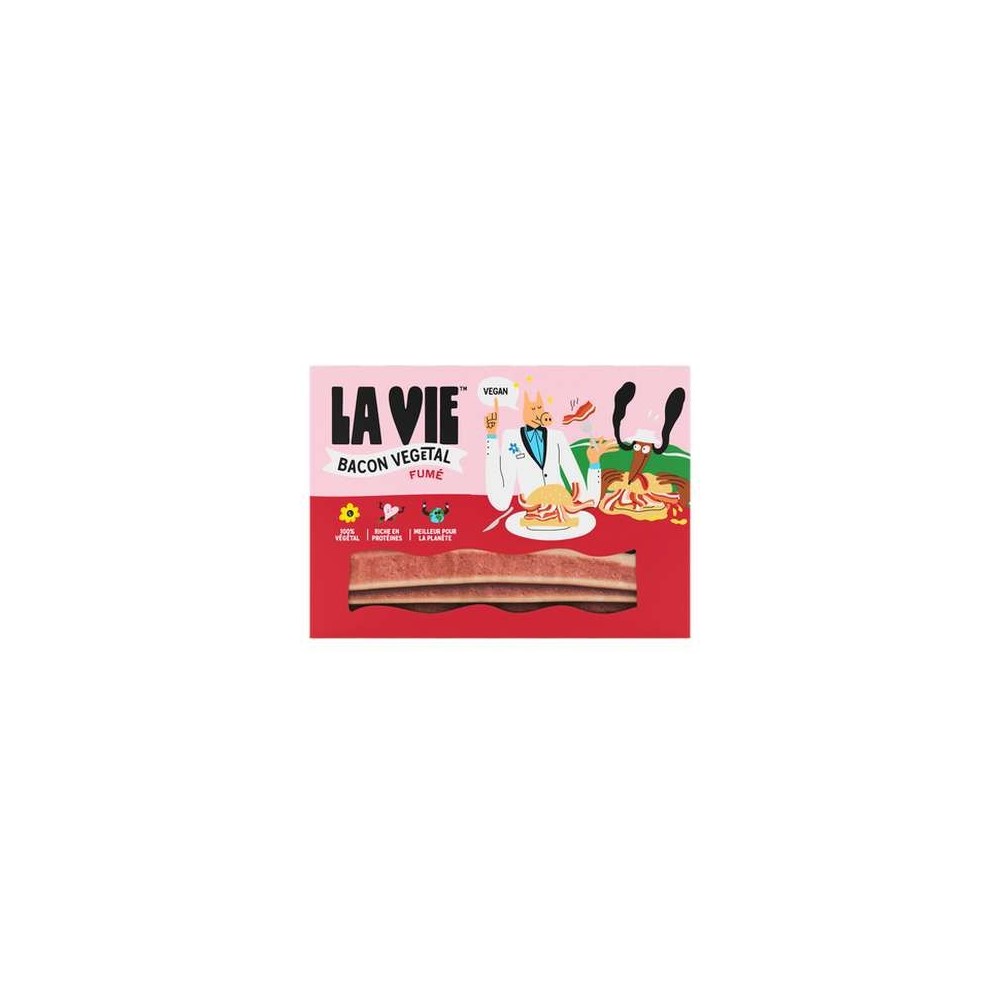 Bacon végétal fumé, La Vie (120 g)