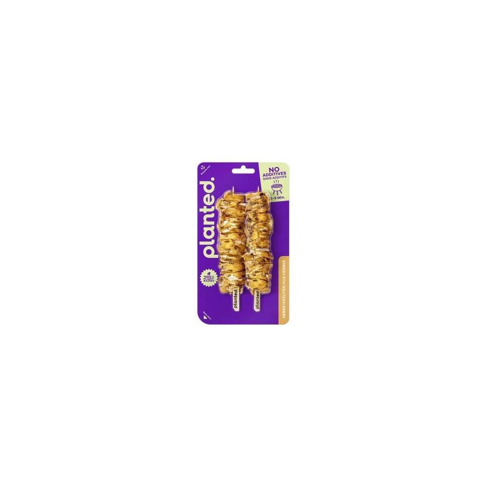Brochettes végétales marinées BBQ, Planted (x 2, 200 g)