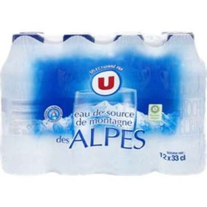 Pack d'eau de source de Montagne des Alpes, U (12 x 33 cl)