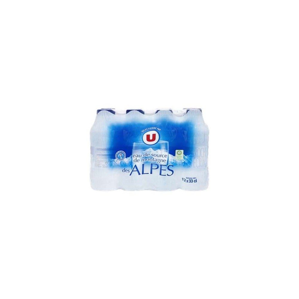 Pack d'eau de source de Montagne des Alpes, U (12 x 33 cl)