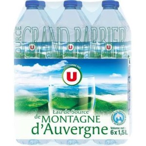 Pack d'eau de source de Montagne d'Auvergne, U (6 x 1.5 L)