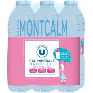 Eau minérale naturelle idéale pour les bébés, U (6 x 1.5 L)