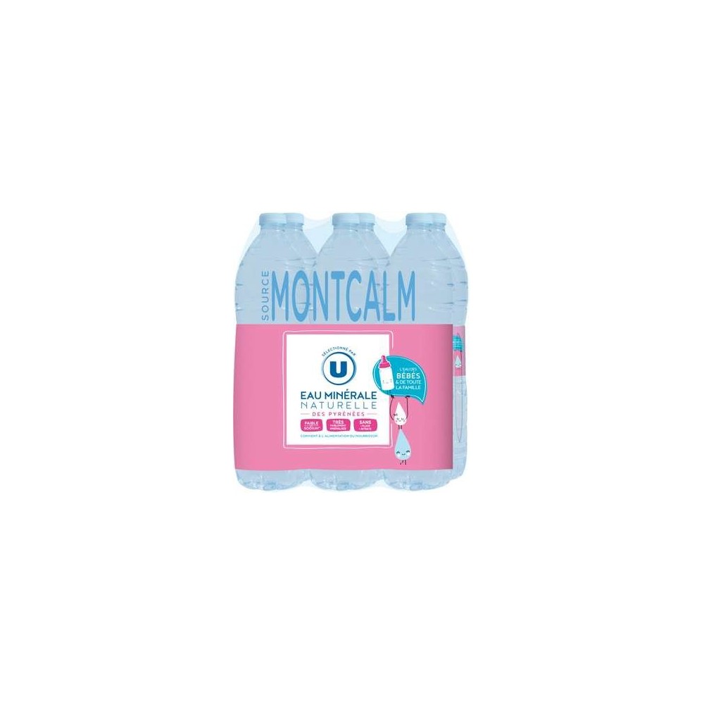 Eau minérale naturelle idéale pour les bébés, U (6 x 1.5 L)