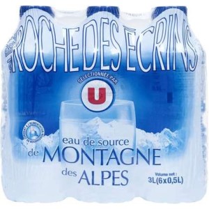 Eau de source de montagne des Alpes, U (6 x 50 cl)