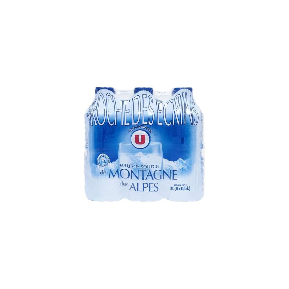 Eau de source de montagne des Alpes, U (6 x 50 cl)