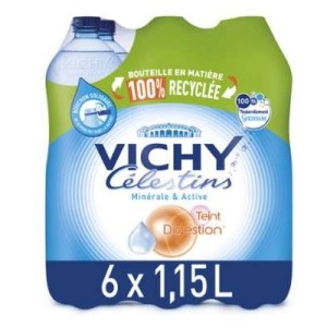 Eau minérale naturelle gazeuse, Vichy Célestins (6 x 1.15 L)