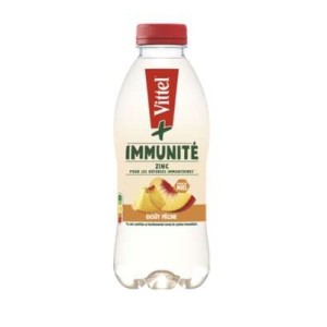 Eau aromatisée pêche, Vittel + Immunité (75 cl)