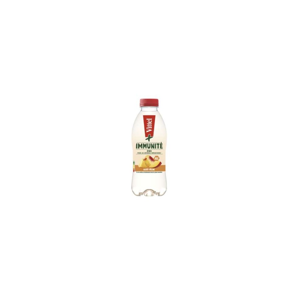 Eau aromatisée pêche, Vittel + Immunité (75 cl)