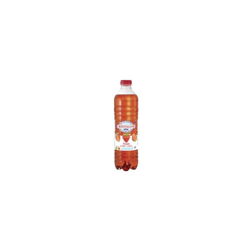 Eau aromatisée à la fraise, Cristaline (1,5 L)