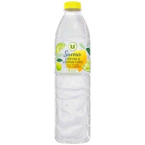 Boisson à base d'eau de source arômatisée au citron et citron vert sans sucre, U (1.5 L)