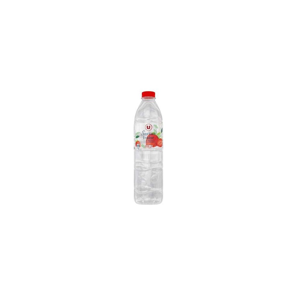 Eau de source saveur fraise sans sucres, U (1.5 L)