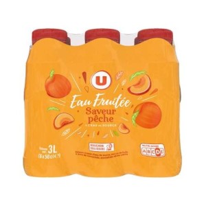 Eau fruitée saveur pêche, U (6 x 50 cl)