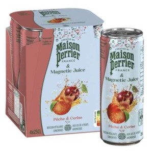 Pack de Magnetic juice Pêche/Cerise, Maison Perrier (4 x 25 cl)