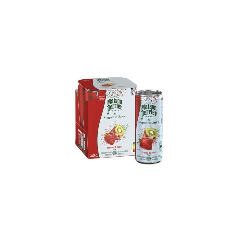 Pack de Magnetic juice Fraise/Kiwi, Maison Perrier (4 x 25 cl)