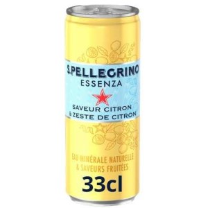 Boisson gazeuse aromatisée au citron, San Pellegrino essenza (33 cl)