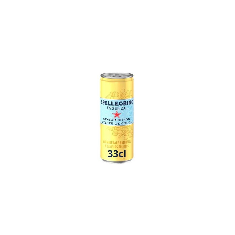 Boisson gazeuse aromatisée au citron, San Pellegrino essenza (33 cl)