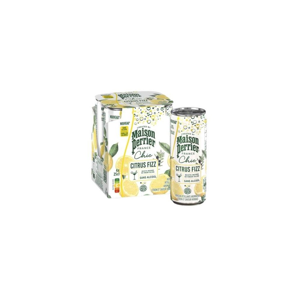 Pack de Citrus Fizz, Maison Perrier Chic (4 x 25 cl)