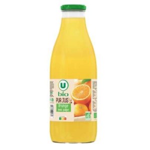 Pur jus orange avec pulpe BIO, U bio (1 L)