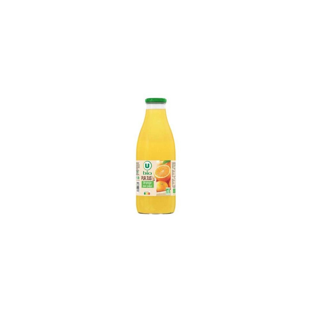 Pur jus orange avec pulpe BIO, U bio (1 L)