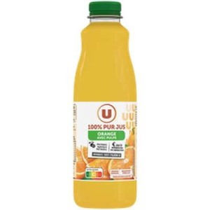 Pur jus d'orange avec pulpe, U (1 L)