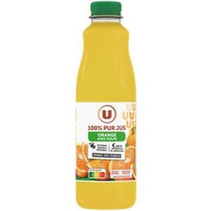 Pur jus d'orange avec pulpe, U (1,5 L)