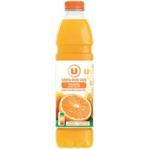 Pur jus d'orange sans pulpe, U (1 L)
