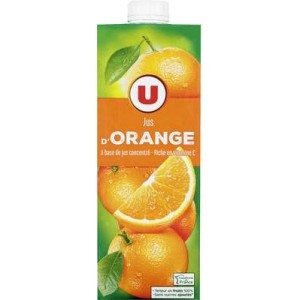 Jus d'orange à base de concentré, U (1 L)