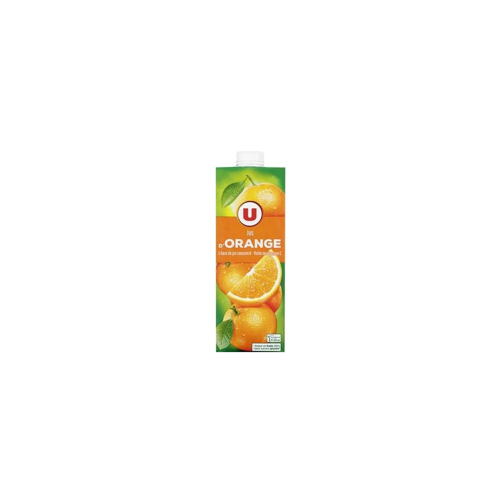 Jus d'orange à base de concentré, U (1 L)