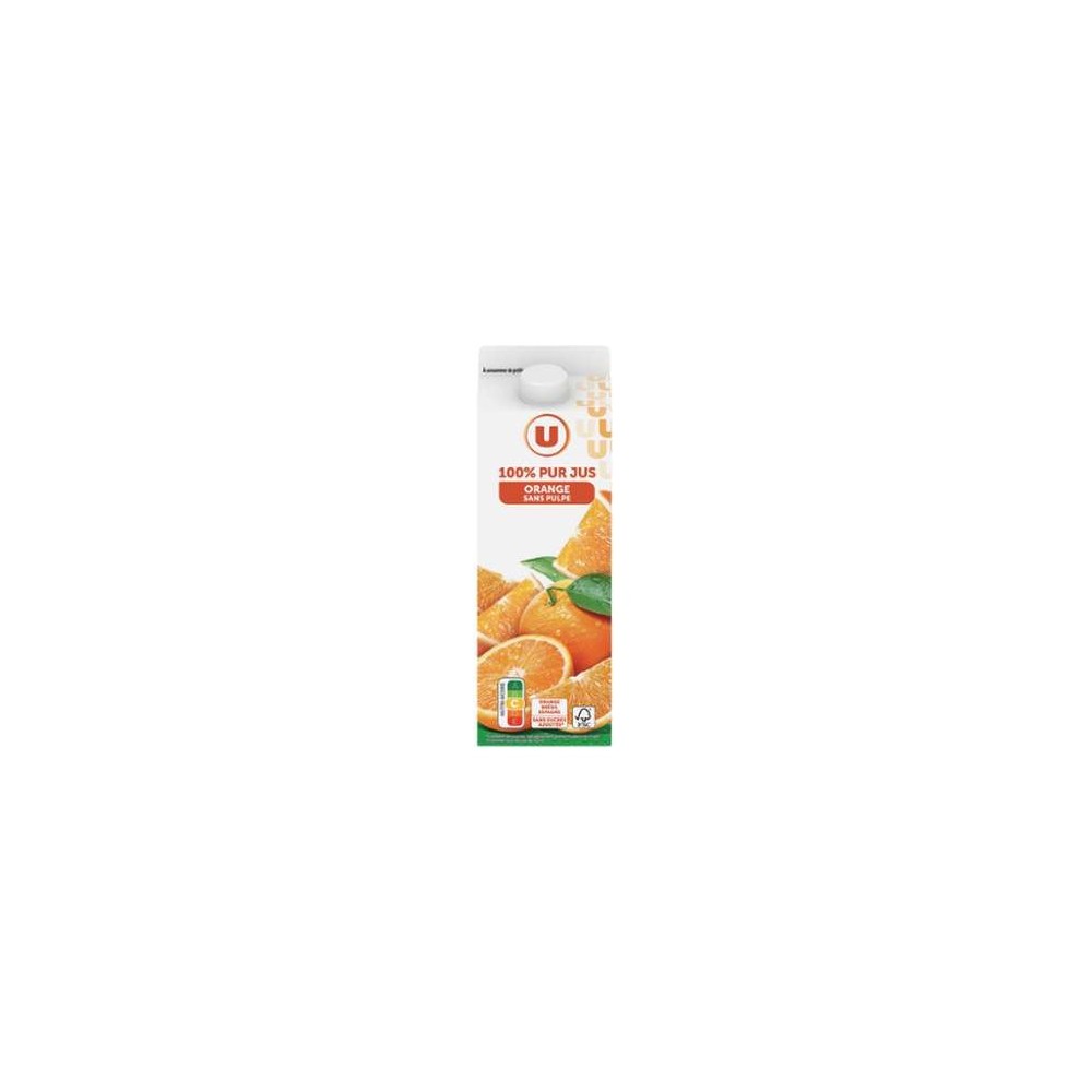 Pur jus d'orange sans pulpe, U (1 L)
