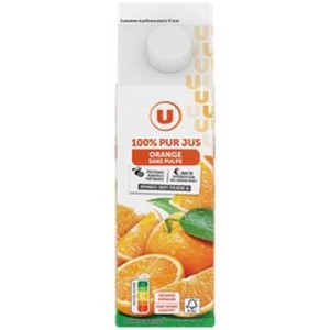 Pur jus d'orange sans pulpe, U (1 L)