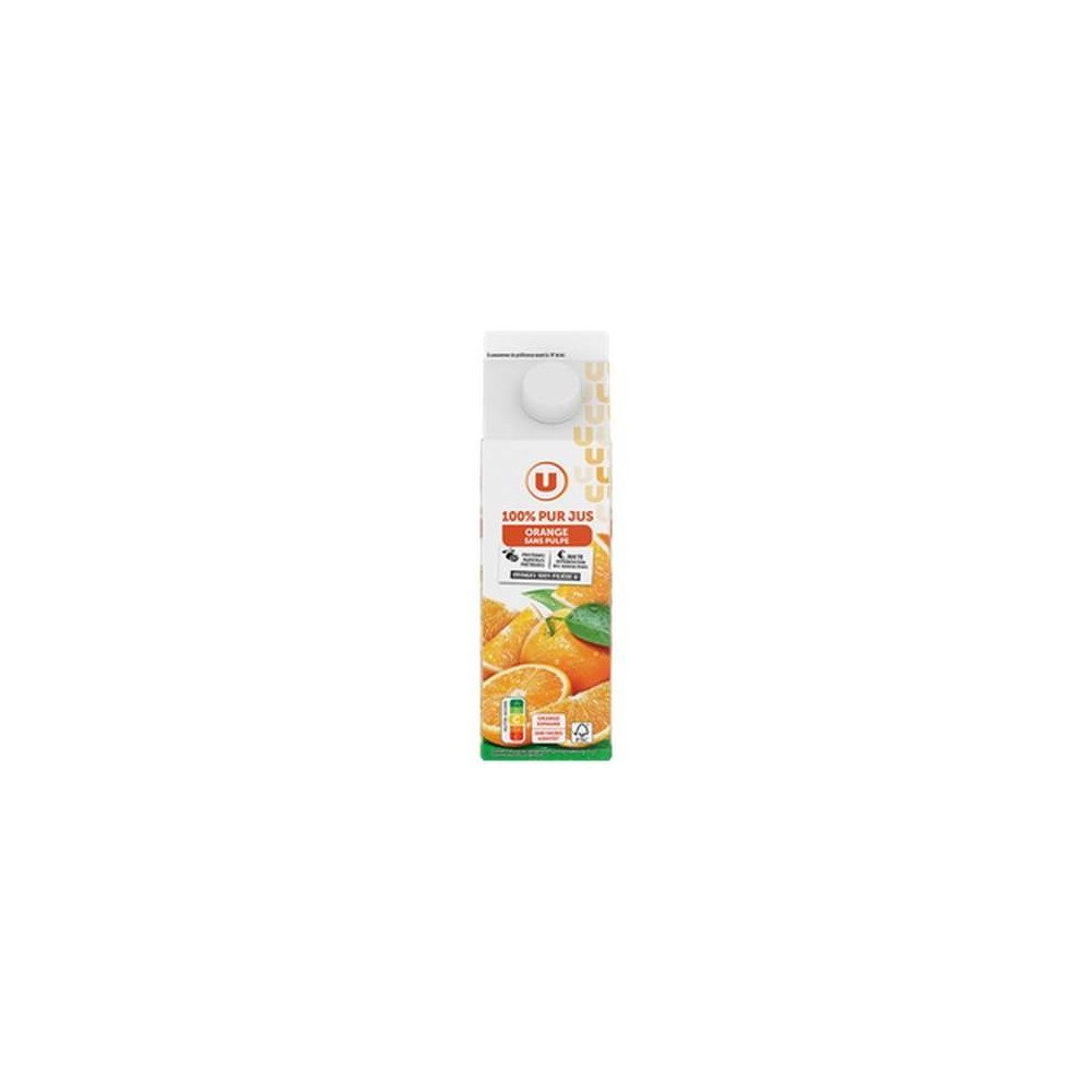 Pur jus d'orange sans pulpe, U (1 L)