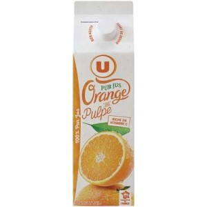 Pur jus d'orange avec pulpe frais, U (1 L)