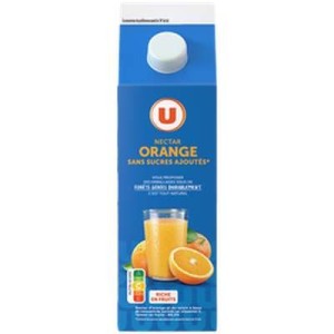 Nectar d'orange sans sucres ajoutés, U (2 L)