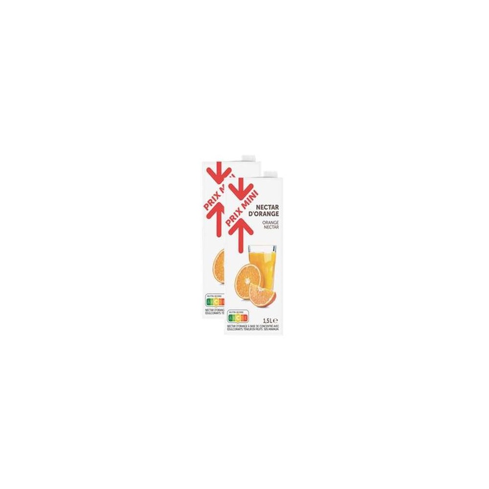 Nectar d'orange, Prix Mini (Lot de 2x 1,5 L)