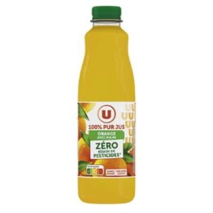 Pur jus d'orange avec pulpe sans pesticides, U (1 L)