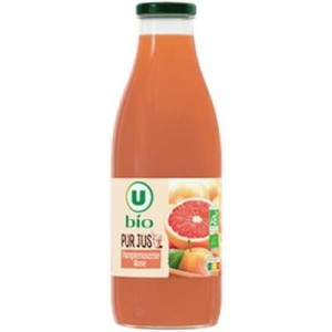 Pur jus de pamplemousse rose BIO, U Bio (75 cl)