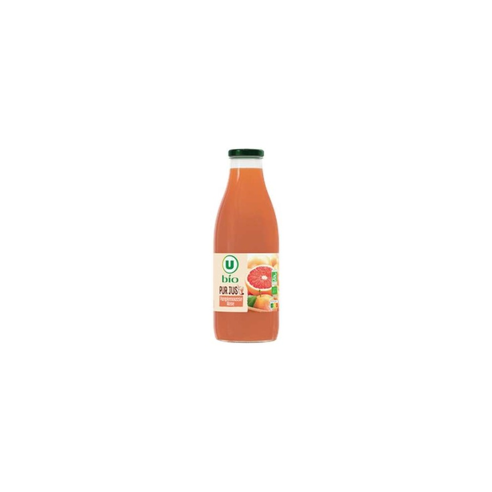 Pur jus de pamplemousse rose BIO, U Bio (75 cl)