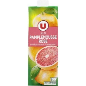 Jus à base de concentré de pamplemousse rose, U (1 L)