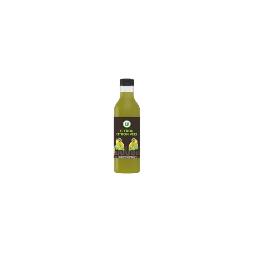Boisson au citron et citron vert, U (75 cl)
