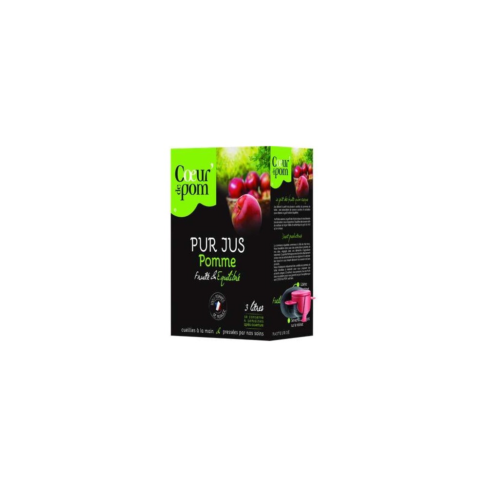 Jus de pomme naturel, Coeur de Pom' (3 L)