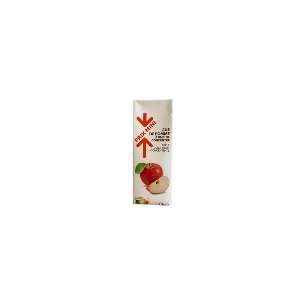 Jus de pomme, Prix Mini (1,5 L)