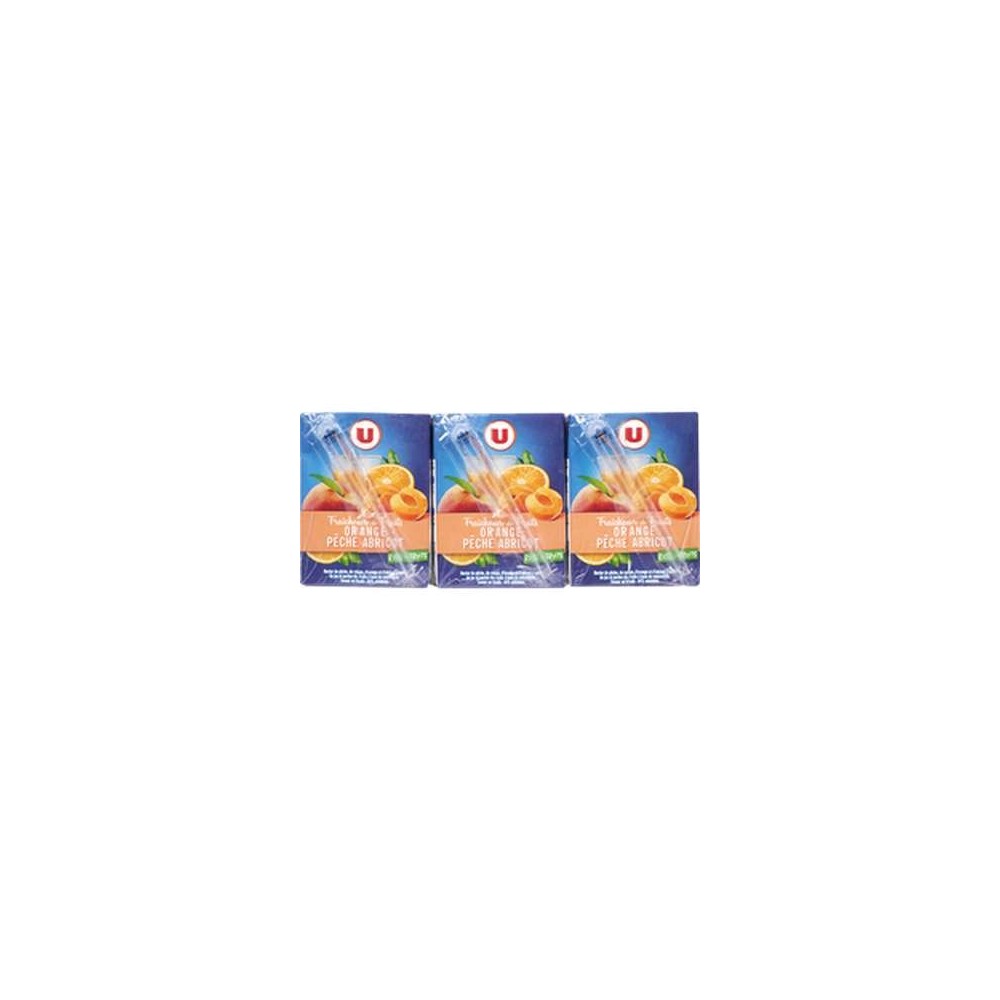 Nectar orange/pêche/abricot sans sucres ajoutés, U (6 x 20 cl)