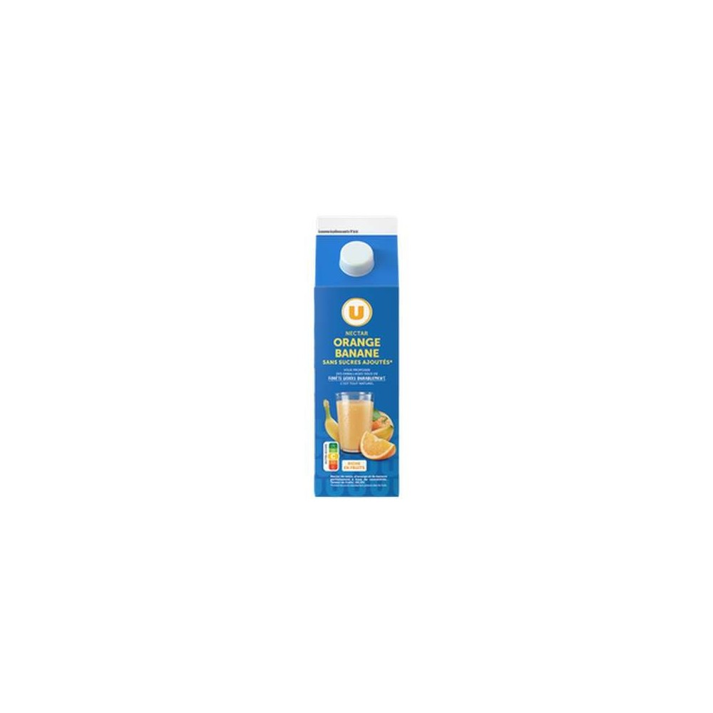 Nectar orange/banane sans sucres ajoutés, U (2 L)