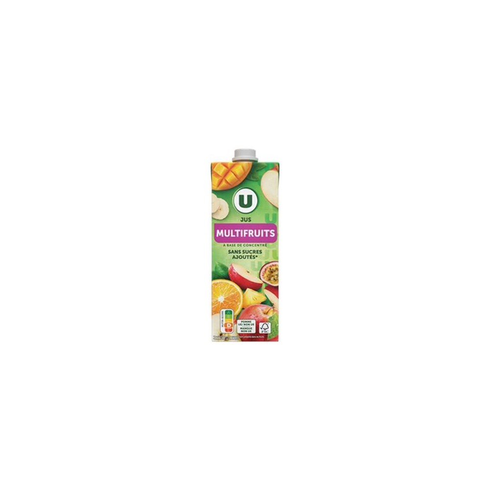 Jus à base de concentré multifruits, U (1 L)